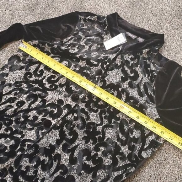 Travels collection by Chico’s sz 2 =12 velvet patchwork jacket button up - Picture 7 of 11